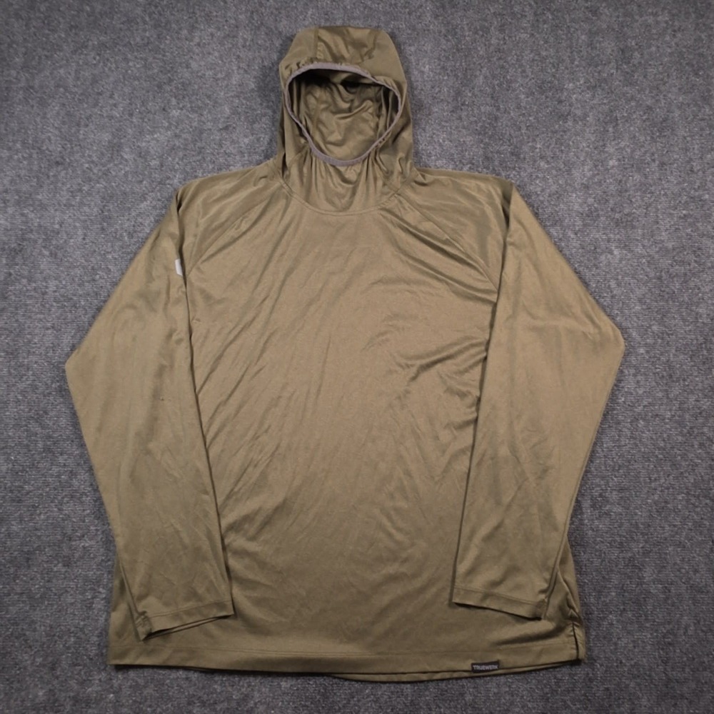 Truewerk B1 Sun Hoodie Mens XL Olive Green Long Sleeve UPF Lightweight